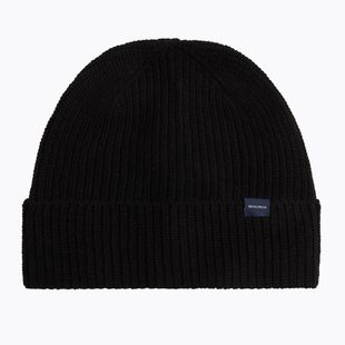 Berretto invernale da uomo Woolrich Knitted Ribbed Beanie black