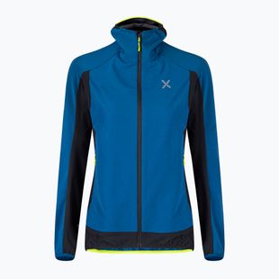 Giacca Montura Premium Wind Hoody donna blu profondo/giallo fluo