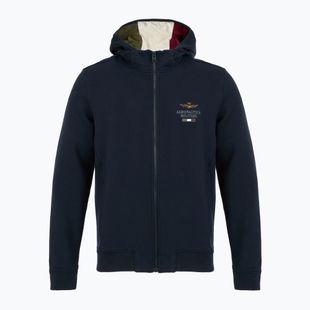 Felpa uomo Aeronautica Militare Hoodie navy blue