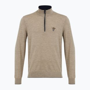 Maglione da uomo Aeronautica Militare 1/2 Zip sand melange