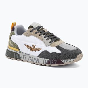 Scarpe da uomo Aeronautica Militare SC0276UCT03546 off white/green/brown/grey