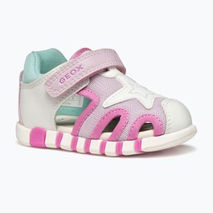 Sandali Geox Iupidoo bianco/fucsia per bambini