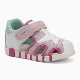 Sandali Geox Iupidoo bianco/fucsia per bambini