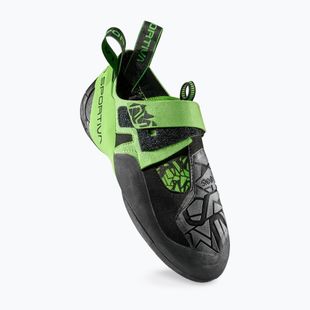 Scarpette da arrampicata uomo La Sportiva Skwama Vegan black/flash green