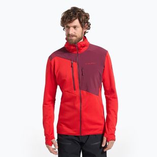 Felpa termica uomo La Sportiva Lucendro Thermal Hoody mountain red/redwood