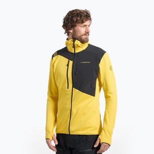 Felpa termica da uomo La Sportiva Lucendro Thermal Hoody yellow/black