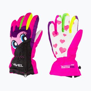 Level Lucky 2021 pk di guanti da sci arcobaleno per bambini