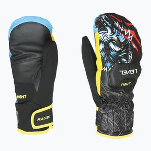 Guanti da sci Level Race Replica Mitt black/yellow