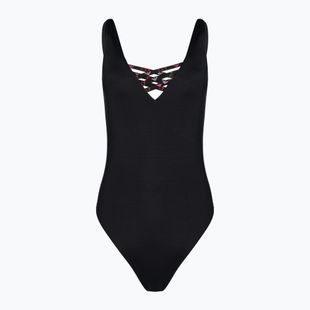 Costume intero da donna EA7 Emporio Armani Water Sports BW Tape nero