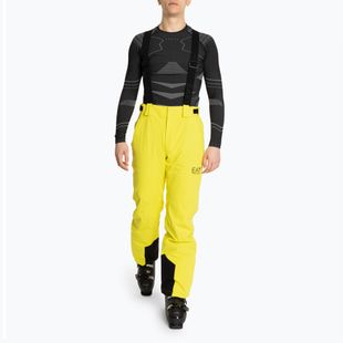 Pantaloni da sci da uomo EA7 Emporio Armani Ski Kitzbuhel Protectum giallo acceso