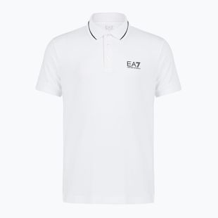 Polo EA7 Emporio Armani Core Identity Piqué uomo bianco