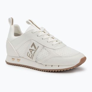 EA7 Emporio Armani Nero & Bianco Lacci scarpe triple off wht/gold