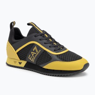 EA7 Emporio Armani Scarpe con lacci bianche e nere nero/ muschio antico