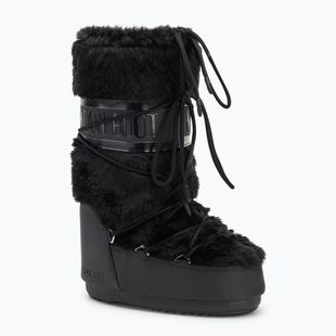 Moon Boot Icon Stivali da neve in pelliccia sintetica nero