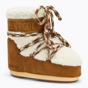 Moon Boot Icon Low Shearling da donna, stivali da neve whisky/bianco sporco