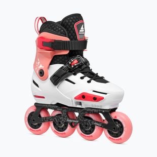 Pattini a rotelle Rollerblade Apex Jr per bambini platino/corallo