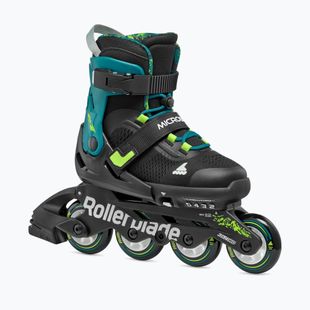 Rollerblade Microblade XT Jr pattini a rotelle per bambini nero/verde petrolio