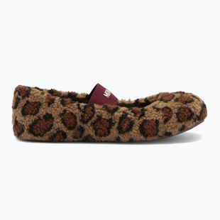 Pantofole da donna Moon Boot Fleece Ballerina Leopard cognac/cocoa
