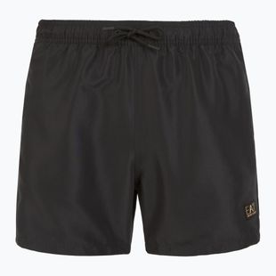 Pantaloncini da bagno EA7 Emporio Armani Gold Label da uomo nero