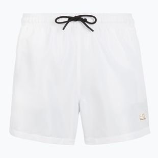 Pantaloncini da bagno EA7 Emporio Armani Gold Label Bianco