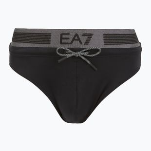 Uomo EA7 Emporio Armani Logo Tape Brief slip da bagno nero