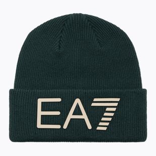 Cappello invernale EA7 Emporio Armani Mountain Logo Series Big Beanie silver pine