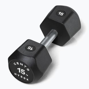 Manubrio Centr Urethane Dumbbell Centr x Hyrox 15 kg black