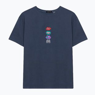 Maglietta Kaotiko Washed Mouth Colors da uomo, navy