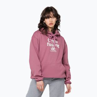 Felpa donna Kaotiko C'est la vie Hoodie cherry