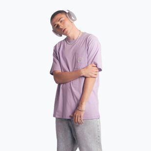 T-shirt da uomo Kaotiko Pocket Flower Society malva