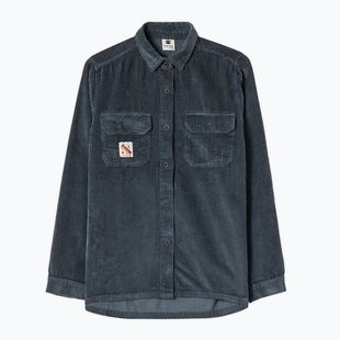 Kaotiko Camicia da uomo Courduroy Minimal grigio-bluastro