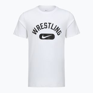 T-shirt da uomo Nike Wrestling Disc DFC white/black