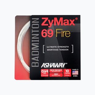 Corda da badminton ASHAWAY ZyMax 69 Fire - set bianco