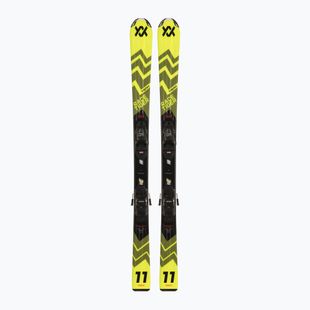 Sci da discesa per bambini Völkl Racetiger Jr Giallo + Attacchi 4.5 VMotion Jr 100-120 cm giallo