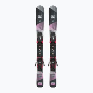 Sci da discesa per bambini Völkl Shine Jr + attacchi 4.5 VMotion Jr Lady 80-90 cm black/pink