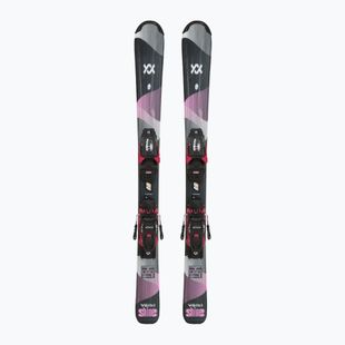 Sci da discesa per bambini Völkl Shine Jr + attacchi 4.5 VMotion Jr Lady 100-120 cm black/pink