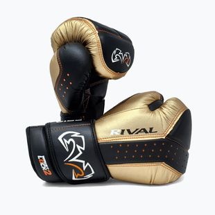 Guanti da boxe Rival RB10 Intelli-Shock Bag nero/oro
