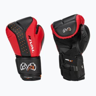 Guanti da boxe Rival RB10 Intelli-Shock Bag nero/rosso