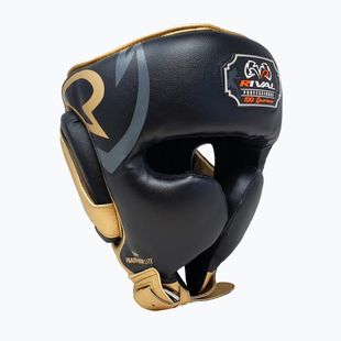 Rival RHG100 Casco da boxe professionale copricapo nero/oro