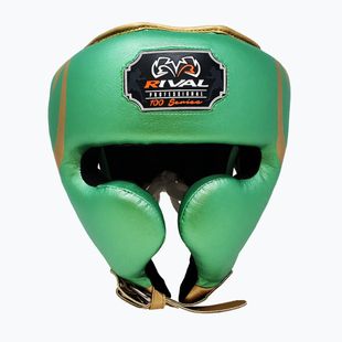 Casco da boxe Rival RHG100 Professional Headgear verde/oro