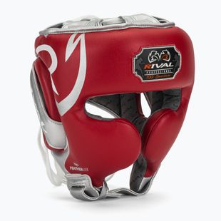 Casco da boxe Rival RHG100 Professional Headgear rosso/argento