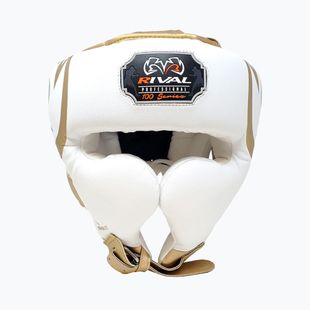 Casco da boxe Rival RHG100 Professional Headgear bianco/oro