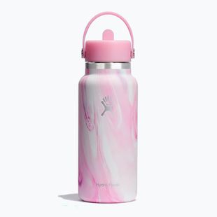Hydro Flask Wide Flex Straw Cap Jelly 945 ml bottiglia termica rosa swirl