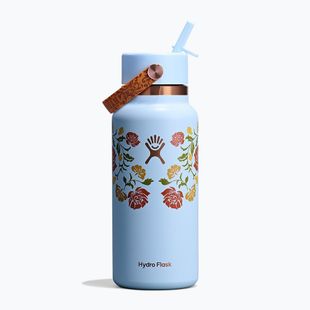 Borraccia termica Hydro Flask Wide Mouth with Flex Straw Cap 946 ml western light blue
