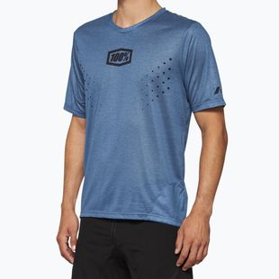 Maglia ciclismo uomo 100% Airmatic Mesh blu ardesia