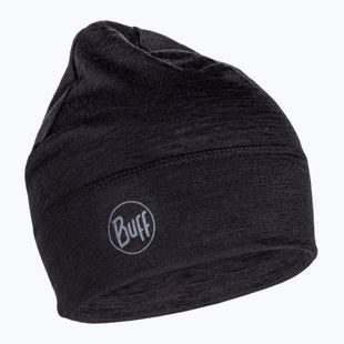 BUFF Berretto invernale leggero in lana merino tinta unita nero