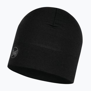 BUFF Berretto invernale Midweight in lana merino tinta unita nero