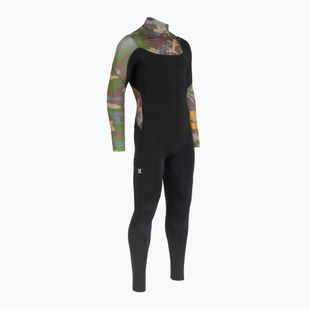 Hurley Plus Printed 3/2 mm Fullsuit da uomo marrone medio per il nuoto in schiuma