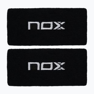 Fasce da polso in spugna NOX Wristband with Logo 2 szt. black/white