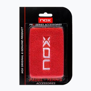 Fasce da polso in spugna NOX Wristband with Logo 2 szt. white/blue